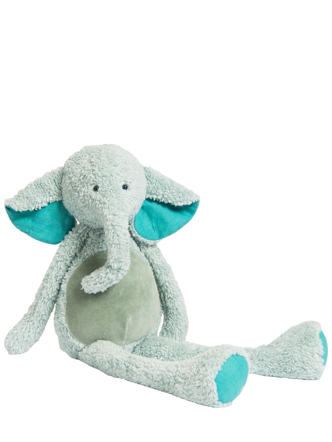 Moulin Roty Big Elephant Plush Toy In Blue