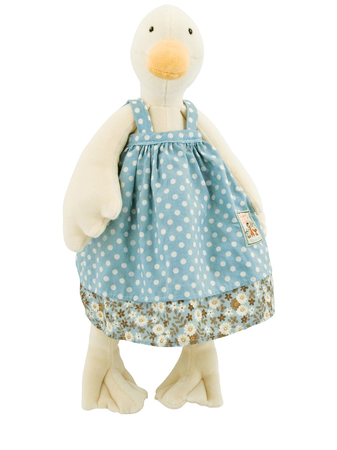 Moulin Roty Jeanne Goose Plush Toy In Blue