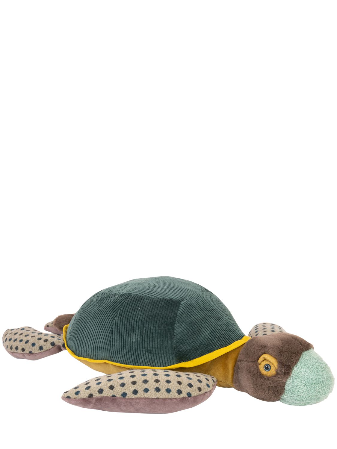 Moulin Roty Turtle Plush Toy In Green