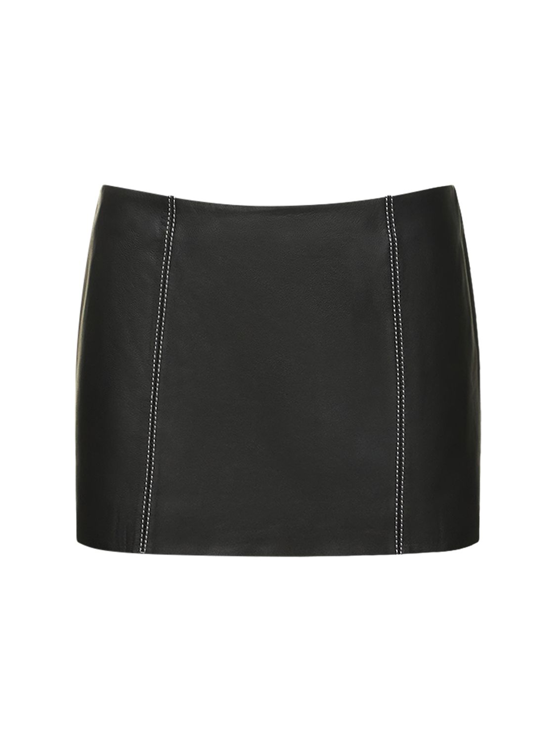 Veda Veranda Low Rise Leather Mini Skirt