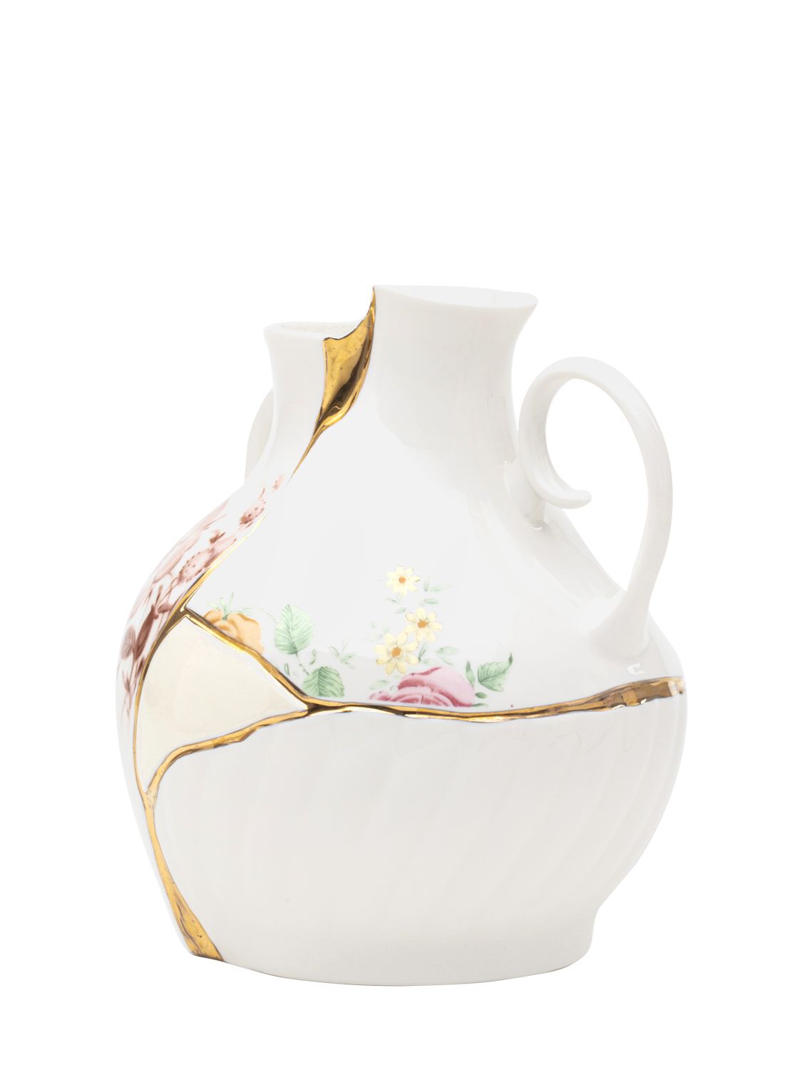 Shop Seletti Kintsugi Bone China Vase In White