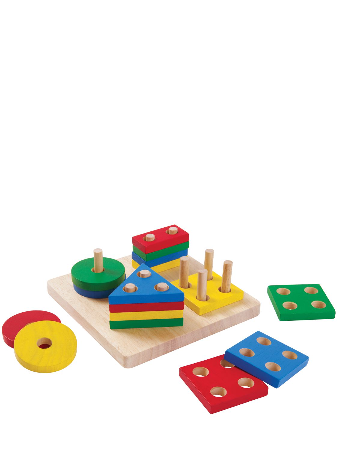 Plantoys Geometric Sorting Board In Blue