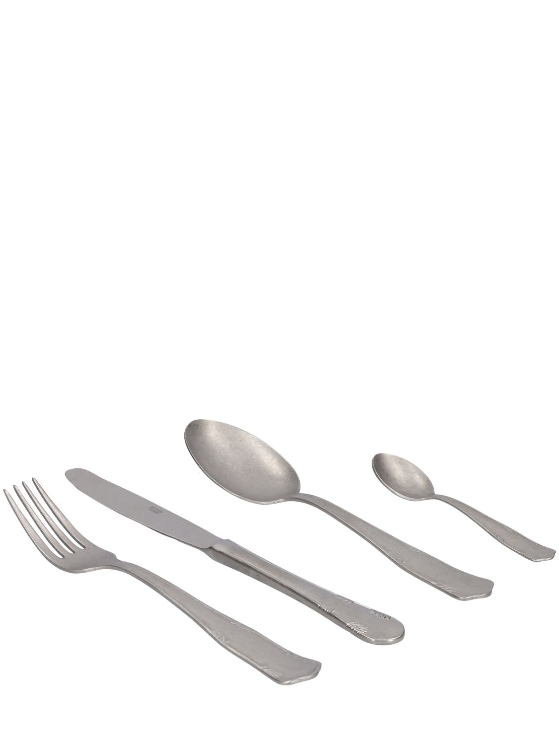 Bitossi Home 24 Piece Table Set In Silver Matt