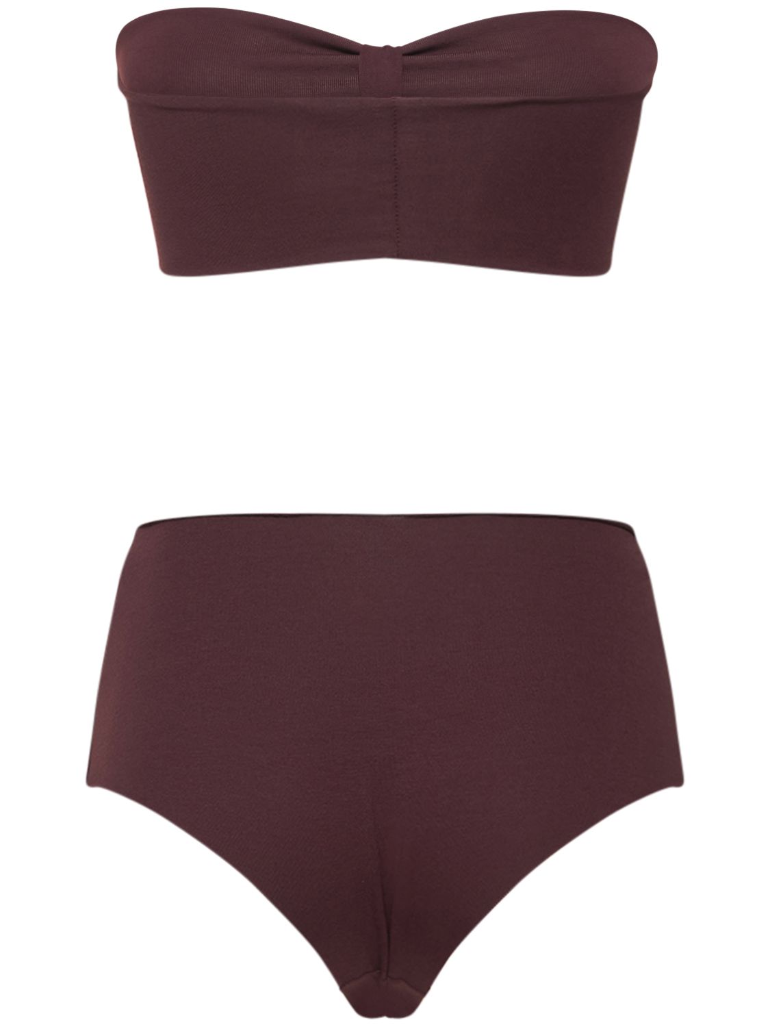 Shop Isole & Vulcani Seamless Cotton Jersey Bikini In 다크 퍼플