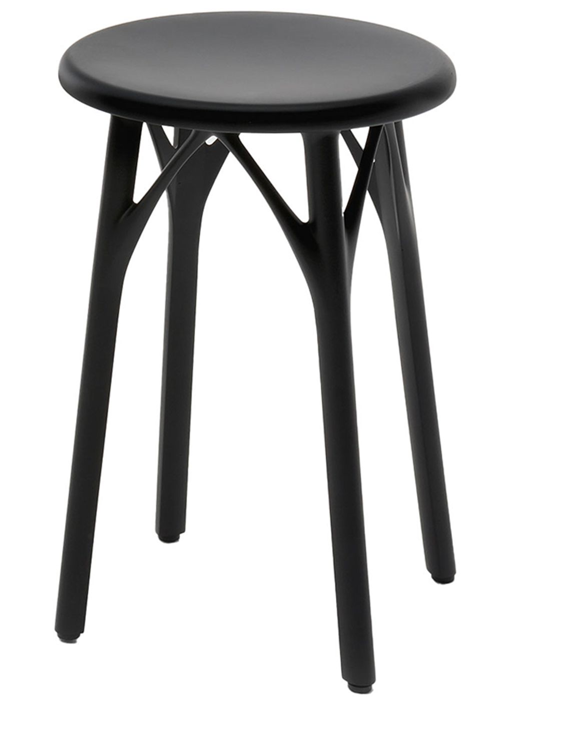 Kartell Set Of 2 A.i. Light Stools In Black