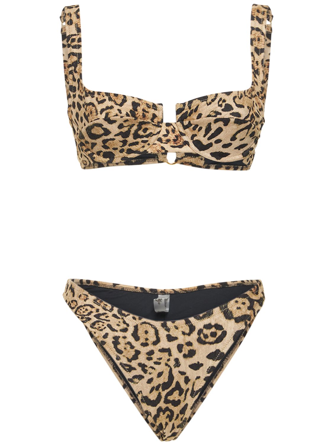 Reina Olga Brigitte Underwired Printed Bikini In Leopard