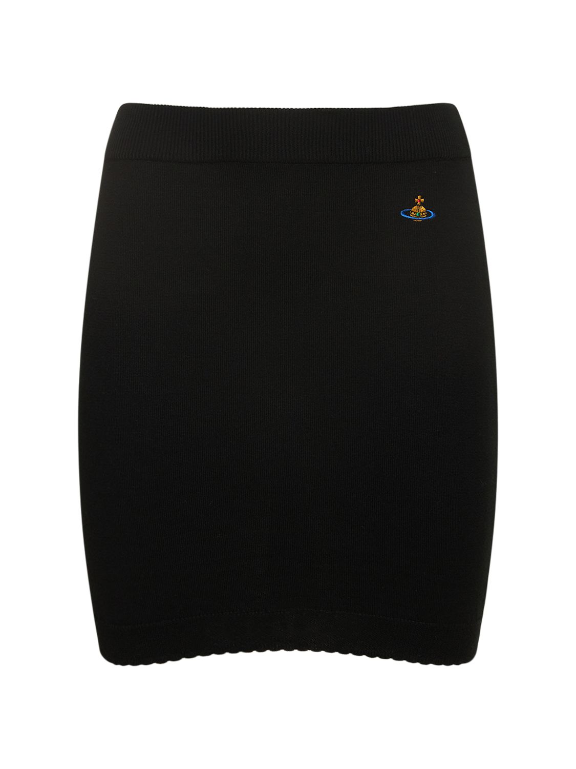 Bea Logo Cotton Knit Mini Skirt