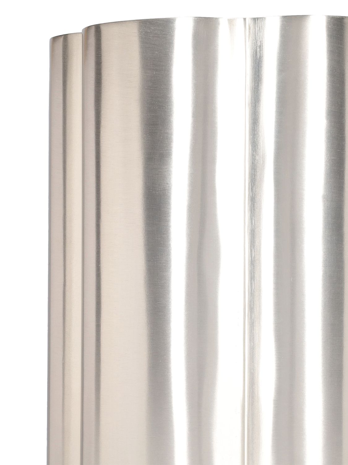 Shop Armani Collezioni Move Vase In Matt Silver