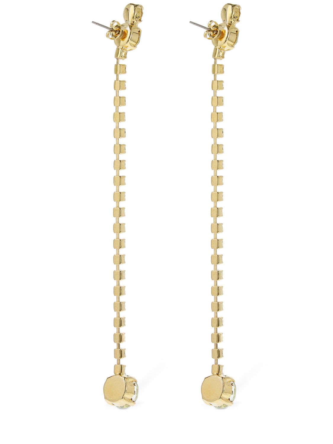 Magda Butrym Crystal Strand Drop Earrings In Gold,crystal