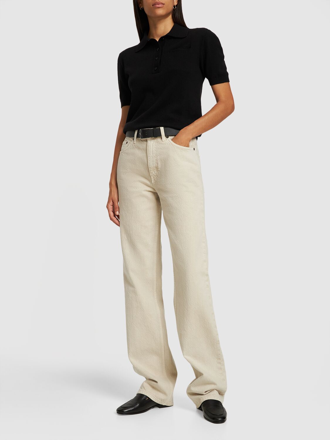 The Row Carlton Straight-leg Jeans In Ecru