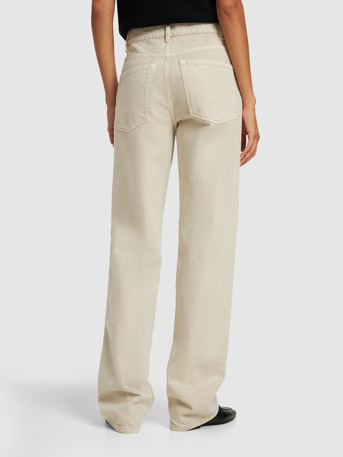 The Row Carlton Straight-leg Jeans In Ecru