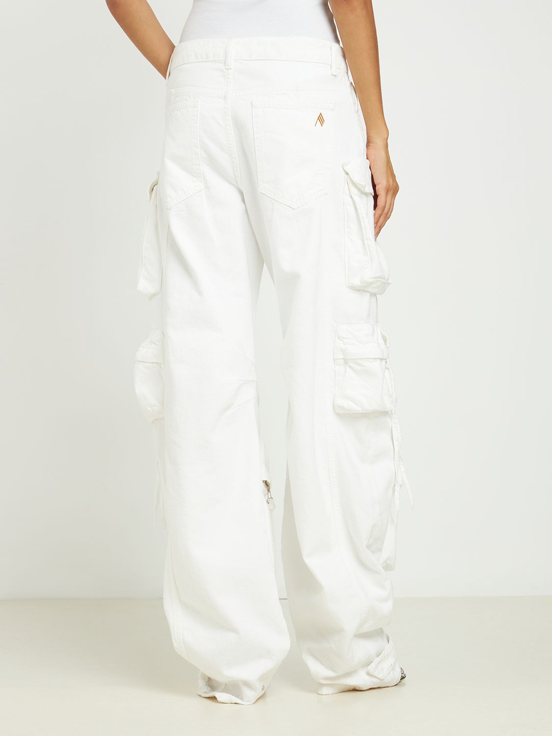 ATTICO FERN DENIM CARGO JEANS 