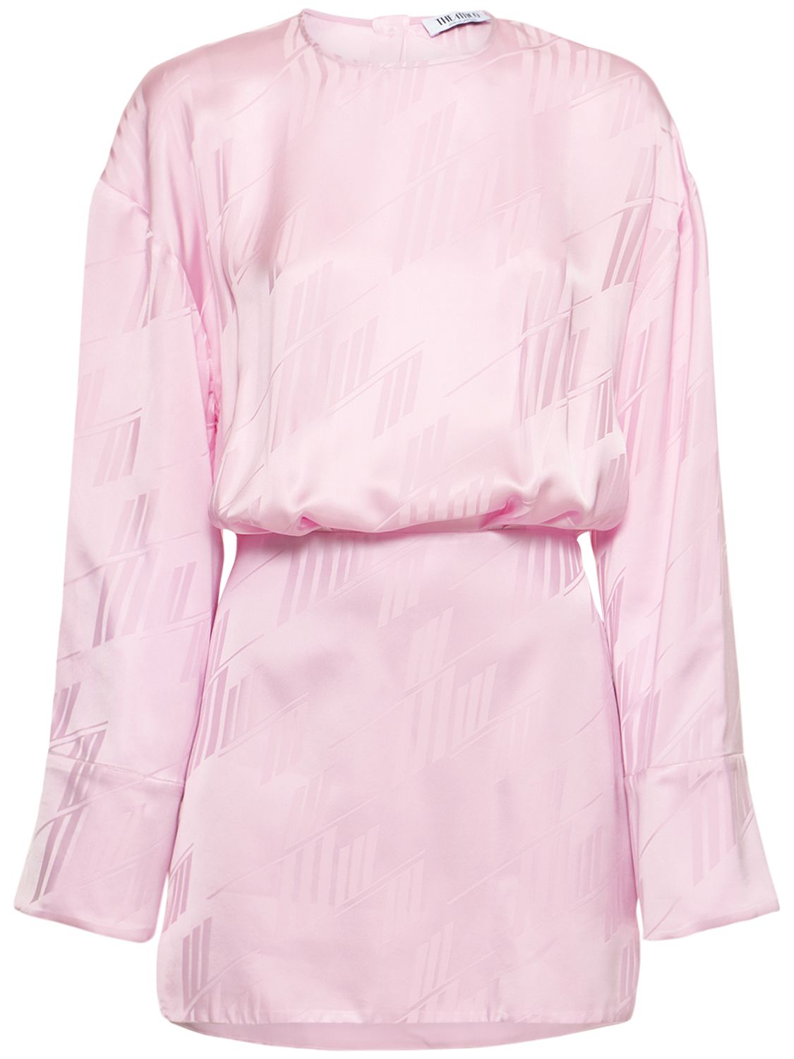 Robe Courte En Jacquard De Satin Fluide - THE ATTICO - Modalova