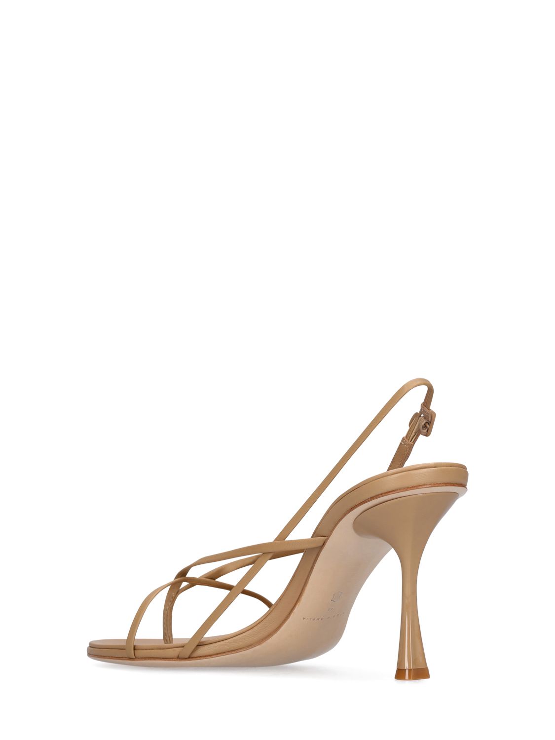 Studio Amelia Beige Pillow Loop 70mm Heeled Sandals