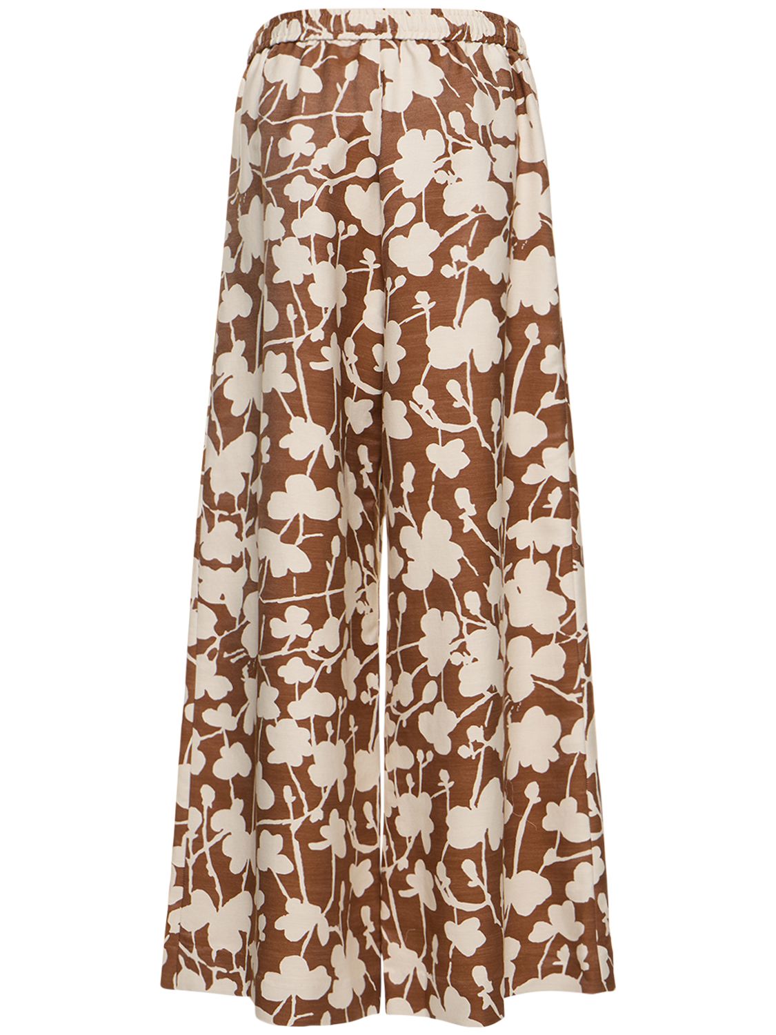 Shop Rosie Assoulin Printed Twill Wide Leg Pants In Multicolor