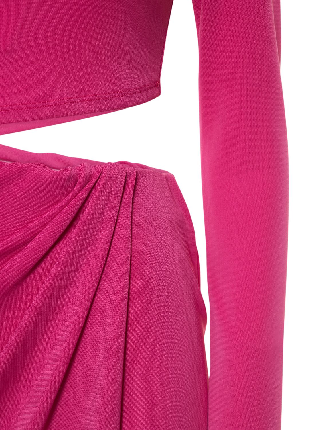 The Andamane Gia Cutout Stretch Jersey Mini Dress In Pink