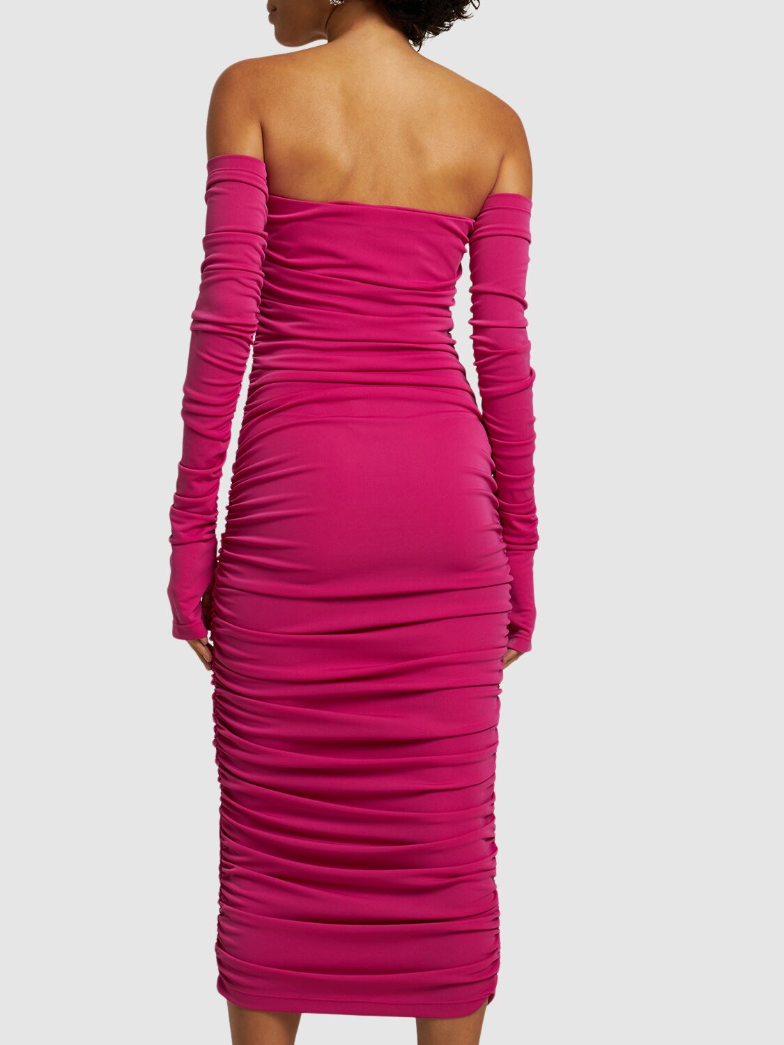 The Andamane Linda Stretch Jersey Midi Dress In Pink
