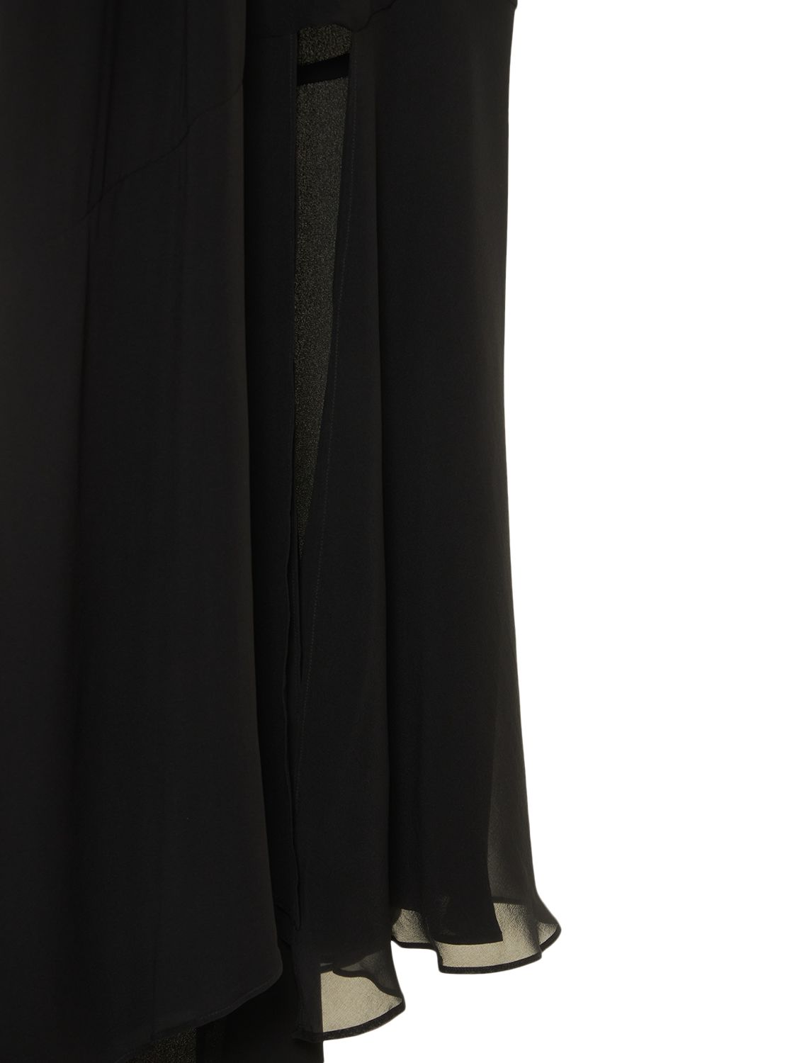 Shop The Andamane Layla Stretch Silk Georgette Midi Dress In Black