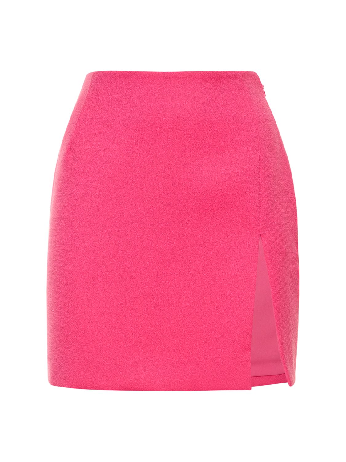 Gioia Split Satin Crepe Mini Skirt