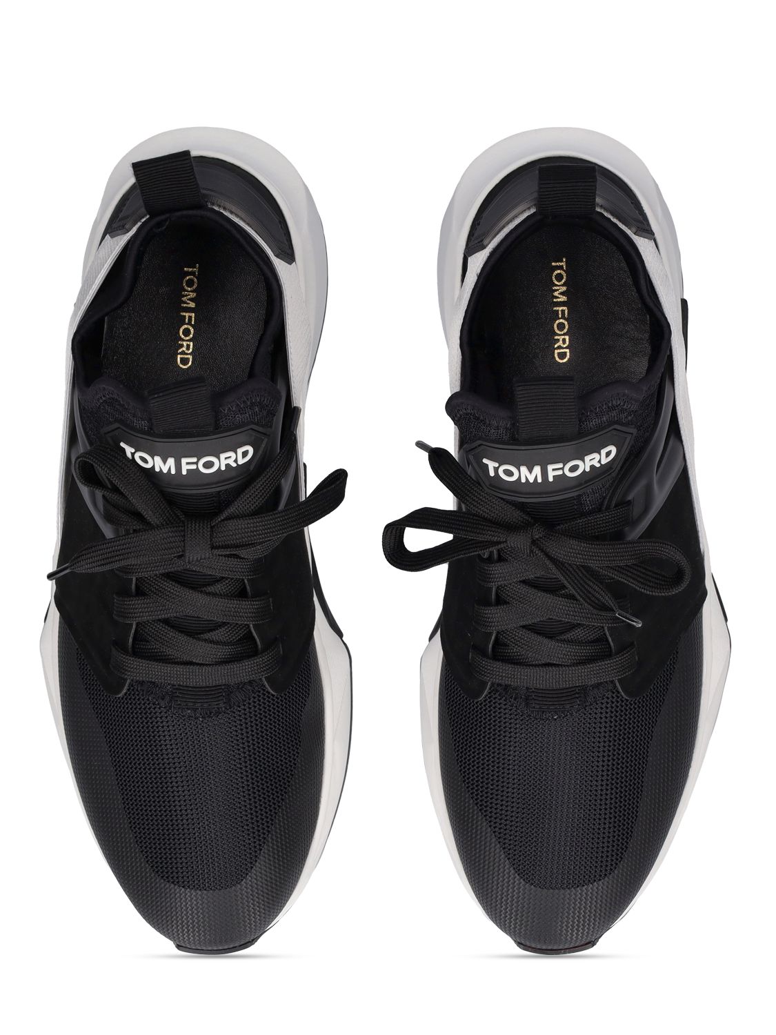 Tom Ford Neoprene And Suede Jago Sneakers Shoes In Black