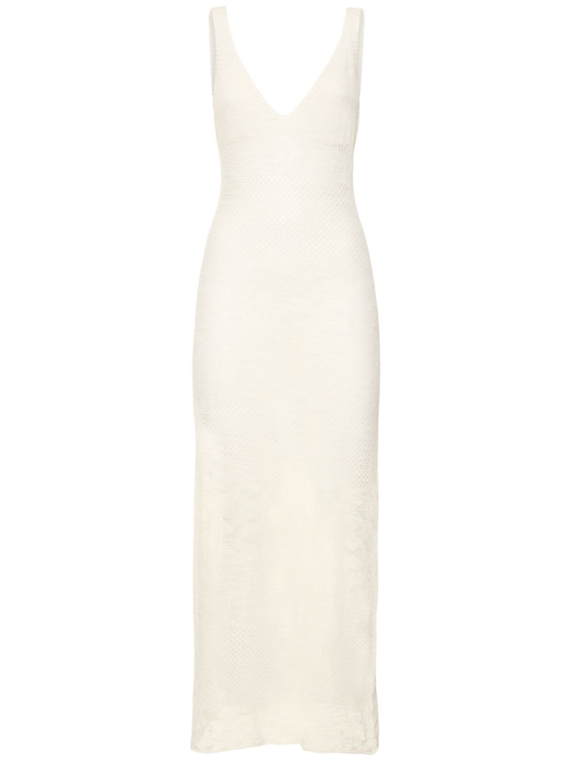 Robe Longue En Coton Mélangé Malibu - ALEX RIVIÈRE STUDIO - Modalova