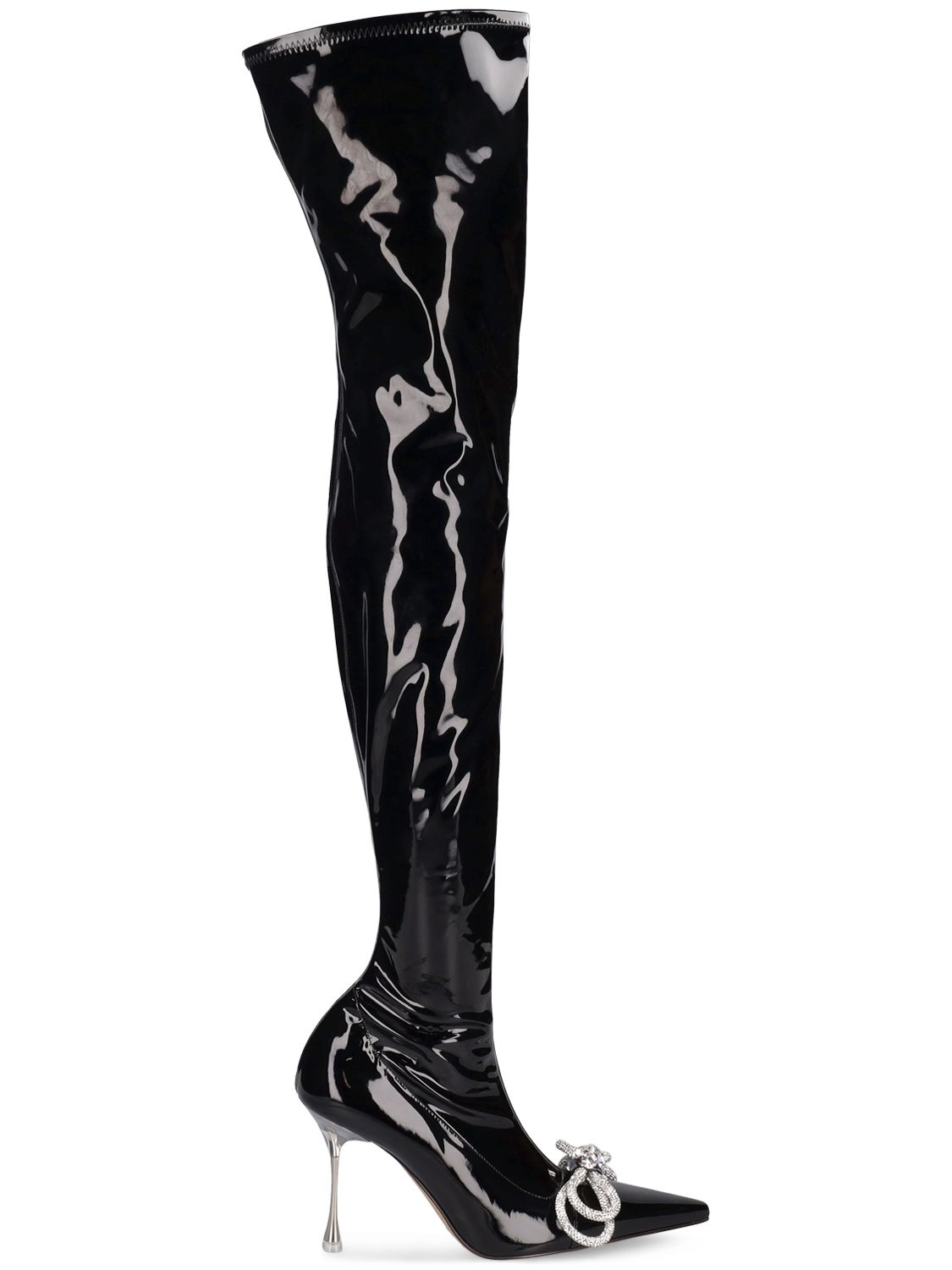100mm Patent Over-the-knee Boots
