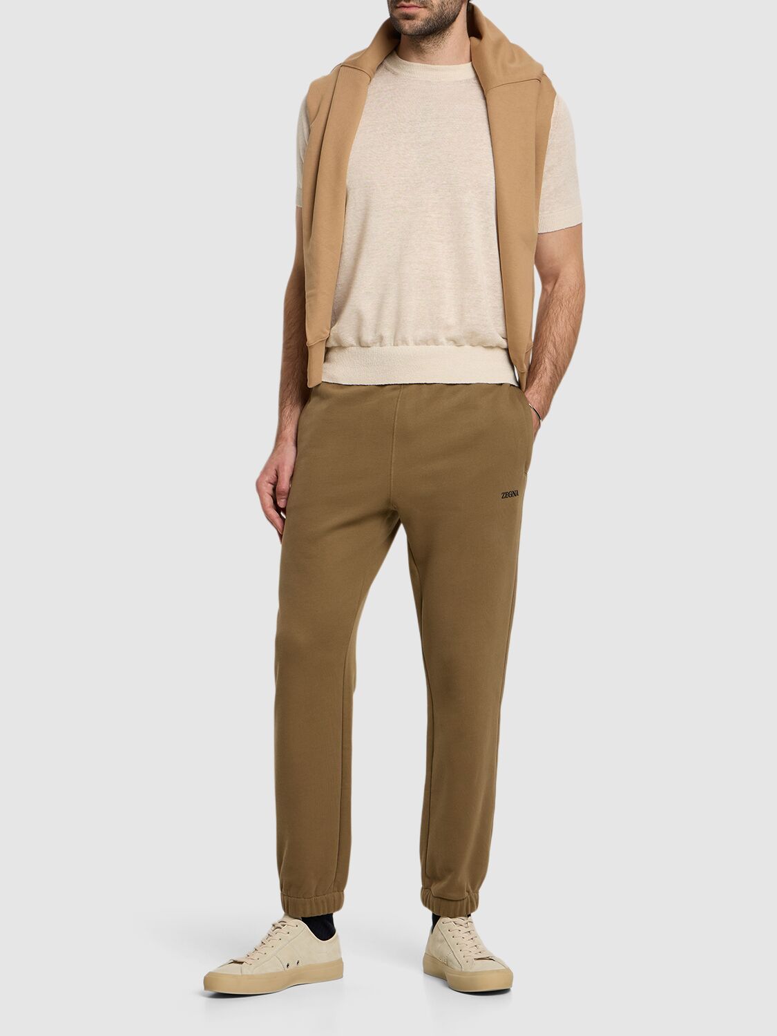 ZEGNA COTTON SWEATPANTS 