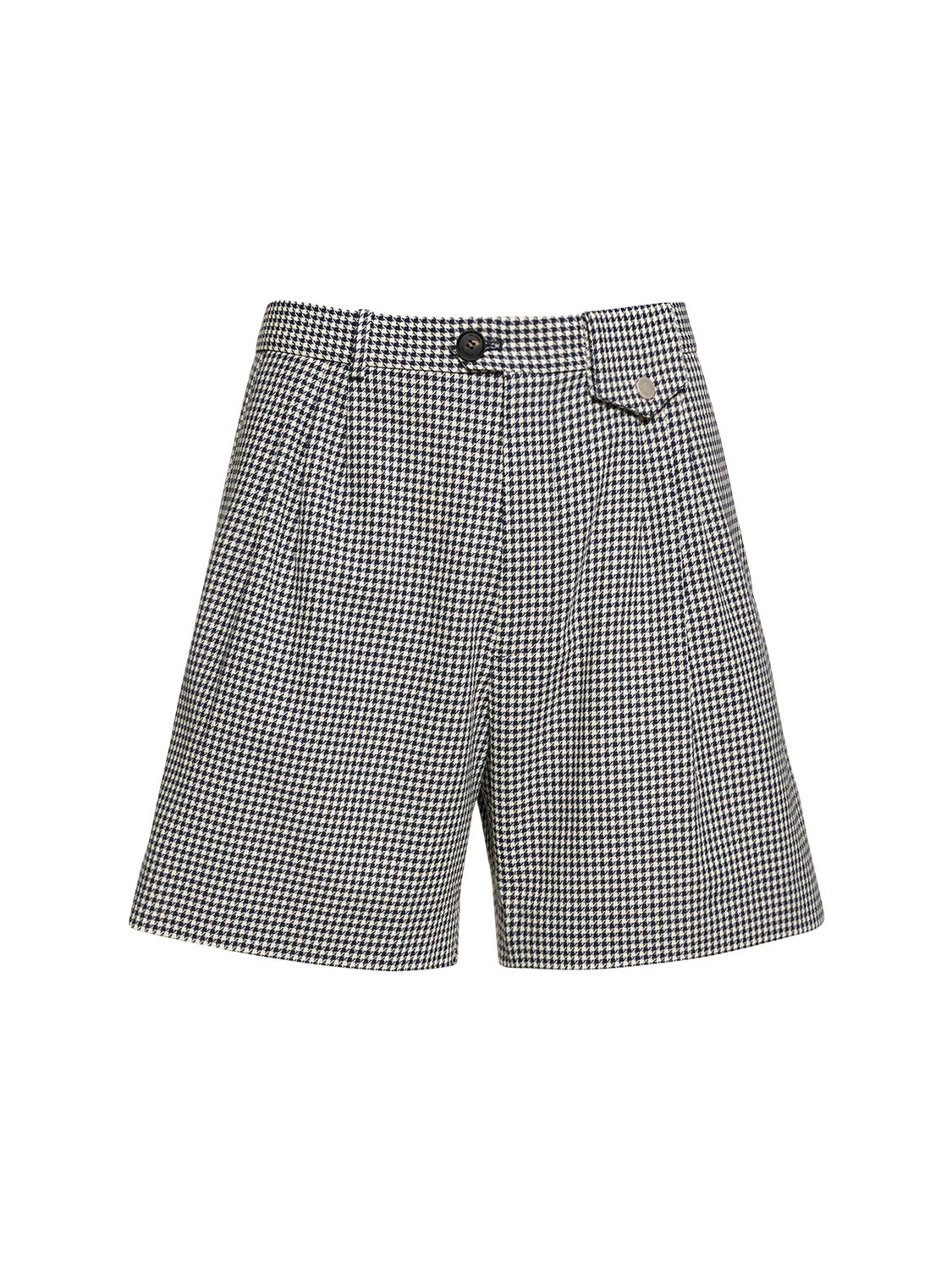 Houndstooth Cotton Shorts