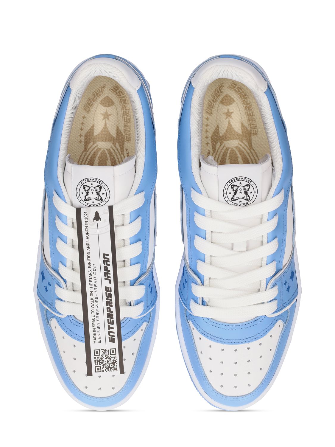 Shop Enterprise Japan Low Logo Sneakers In Blue,multi