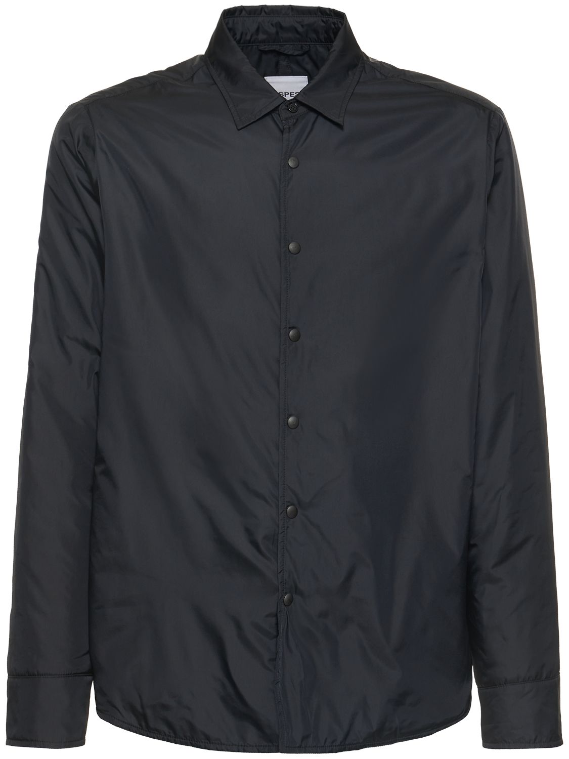 Aspesi Padded Light Nylon Over Shirt In Black