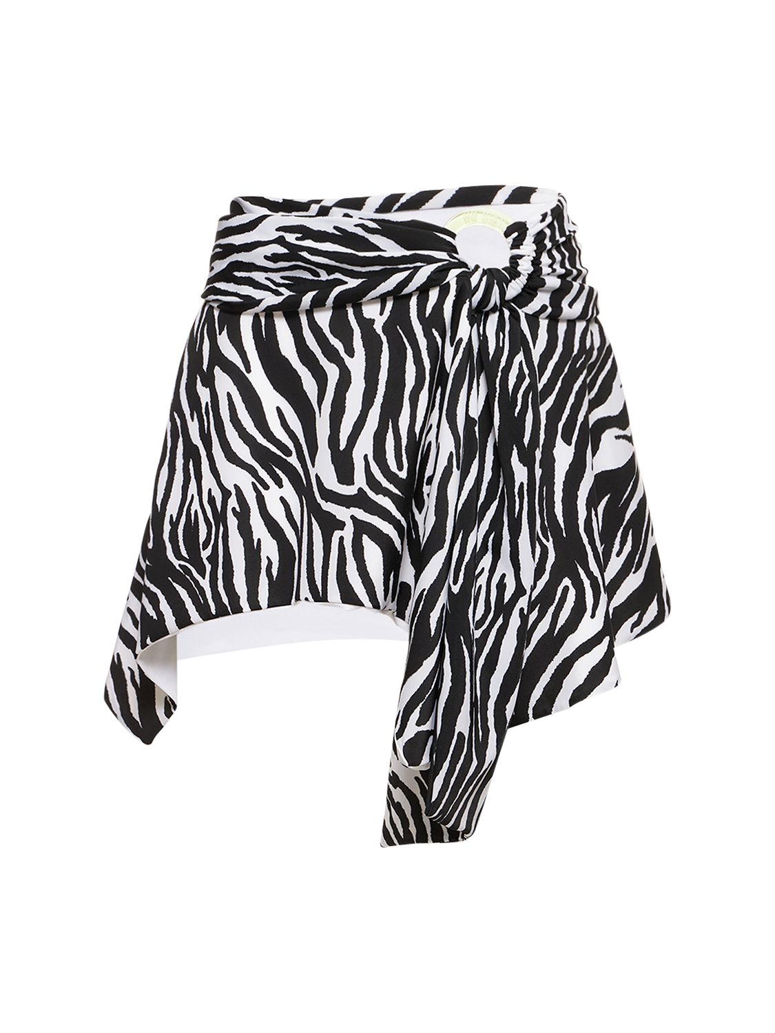 Zebra Printed Mini Skirt W/ Ring