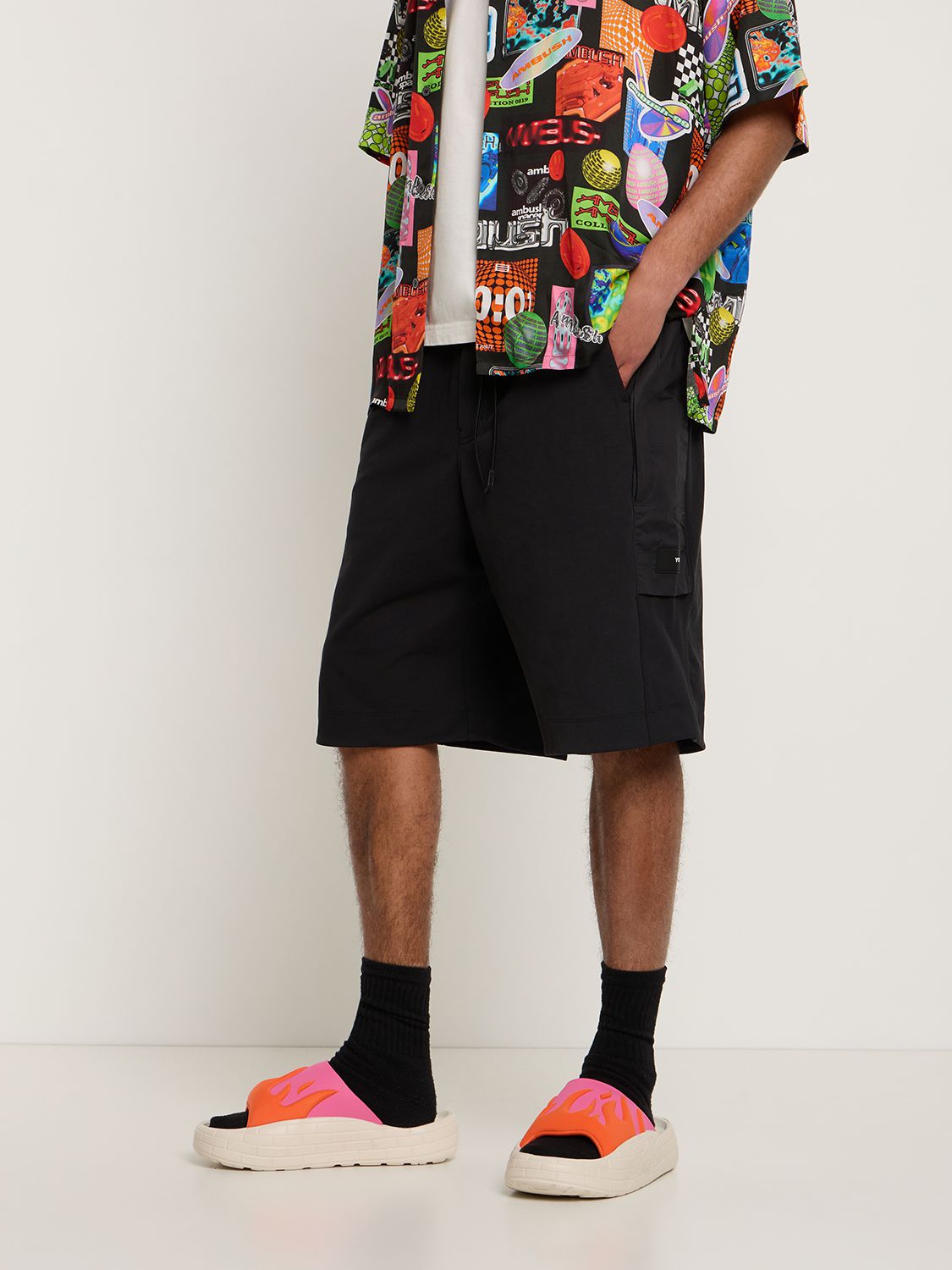 Nyu Flame Rubber Slide Sandals