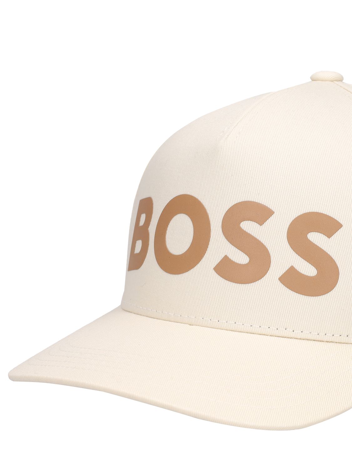 Shop Hugo Boss Sevile Logo Cotton Cap In Open White