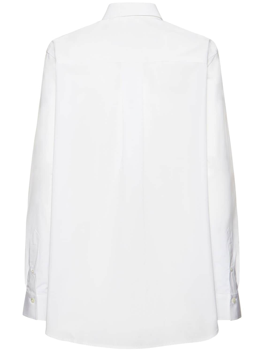 Shop Totême Signature Crisp Cotton Shirt In White