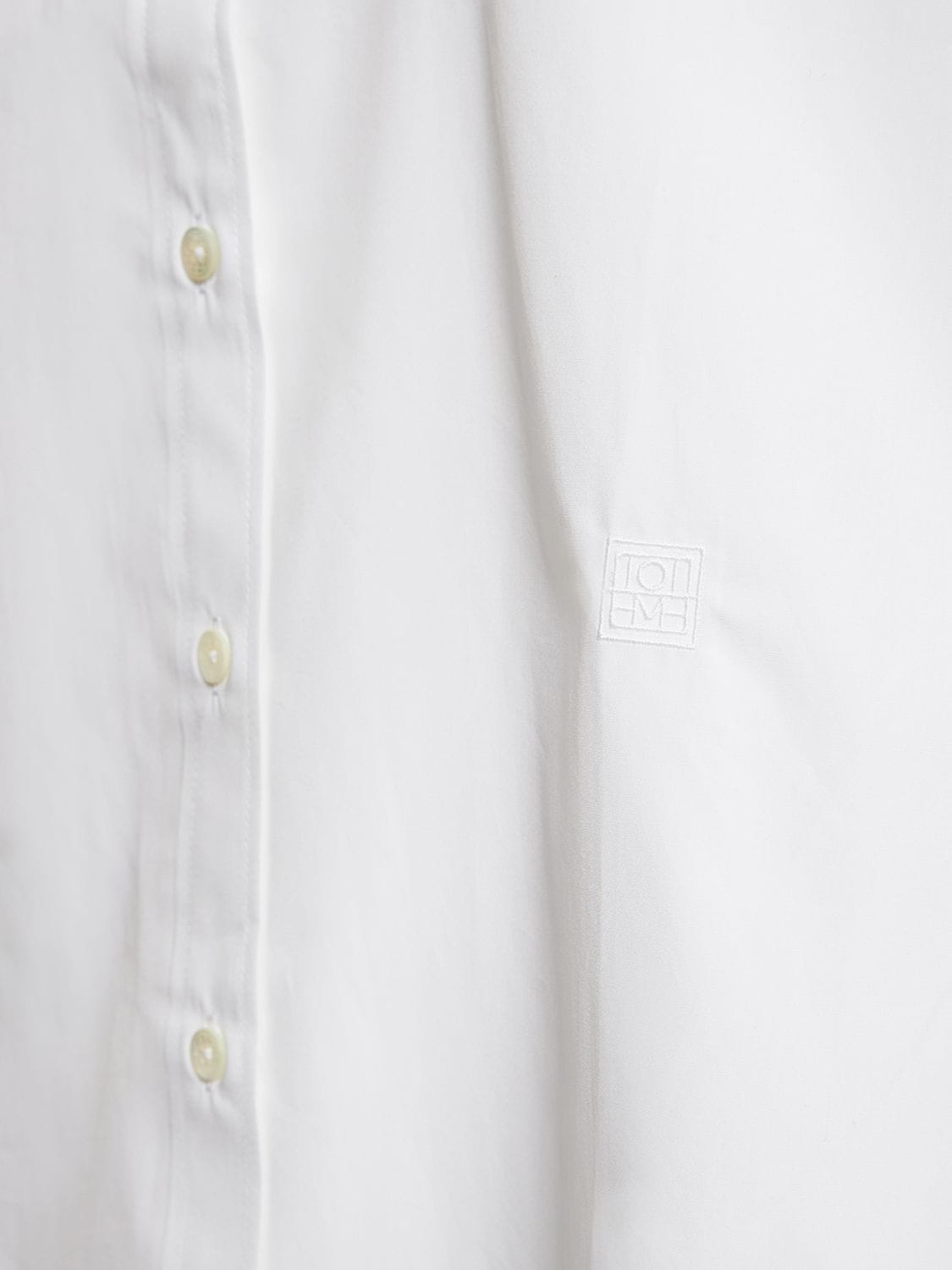 Shop Totême Signature Crisp Cotton Shirt In White