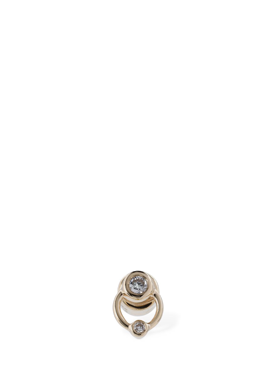 Maria Black Bardot 14kt Gold & Diamond Mono Earring In Gold,crystal