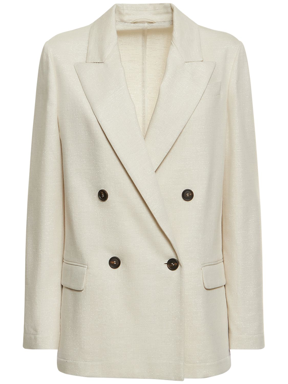 Veste En Jersey Lurex À Double Boutonnage - BRUNELLO CUCINELLI - Modalova