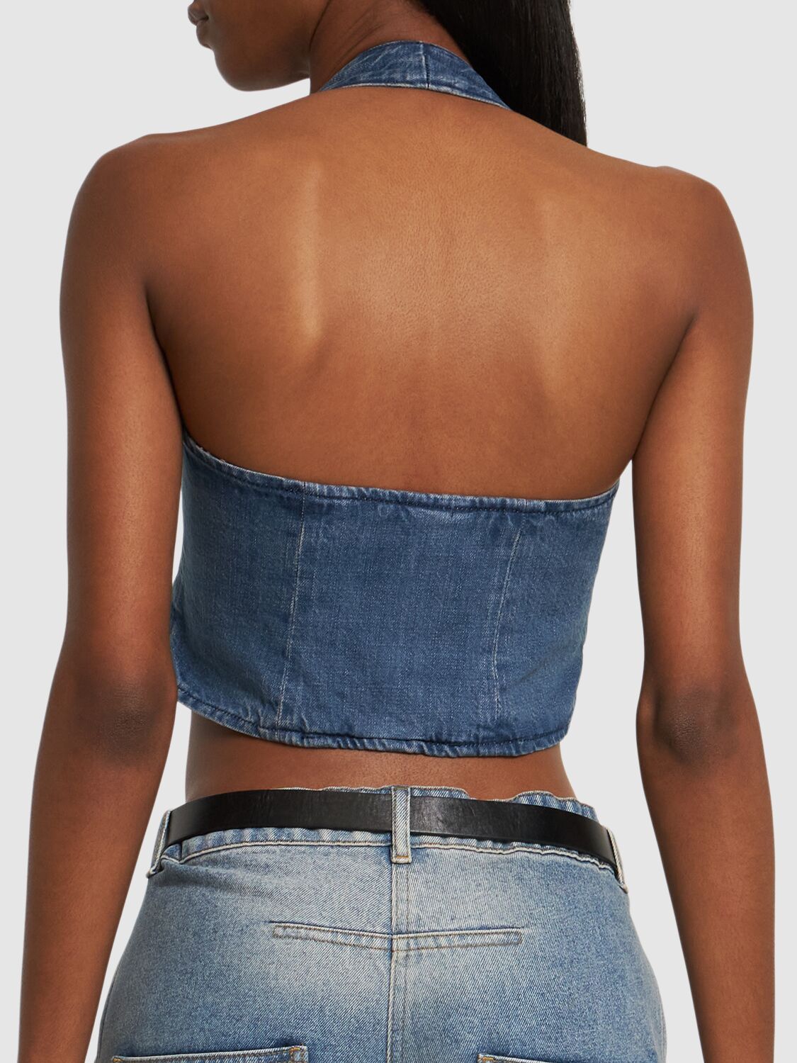 MIAOU DANI COTTON DENIM VEST 