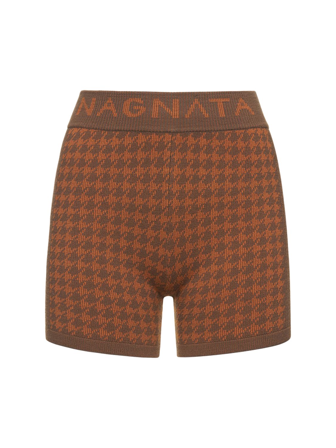 Checked Out Mid Waist Knit Shorts