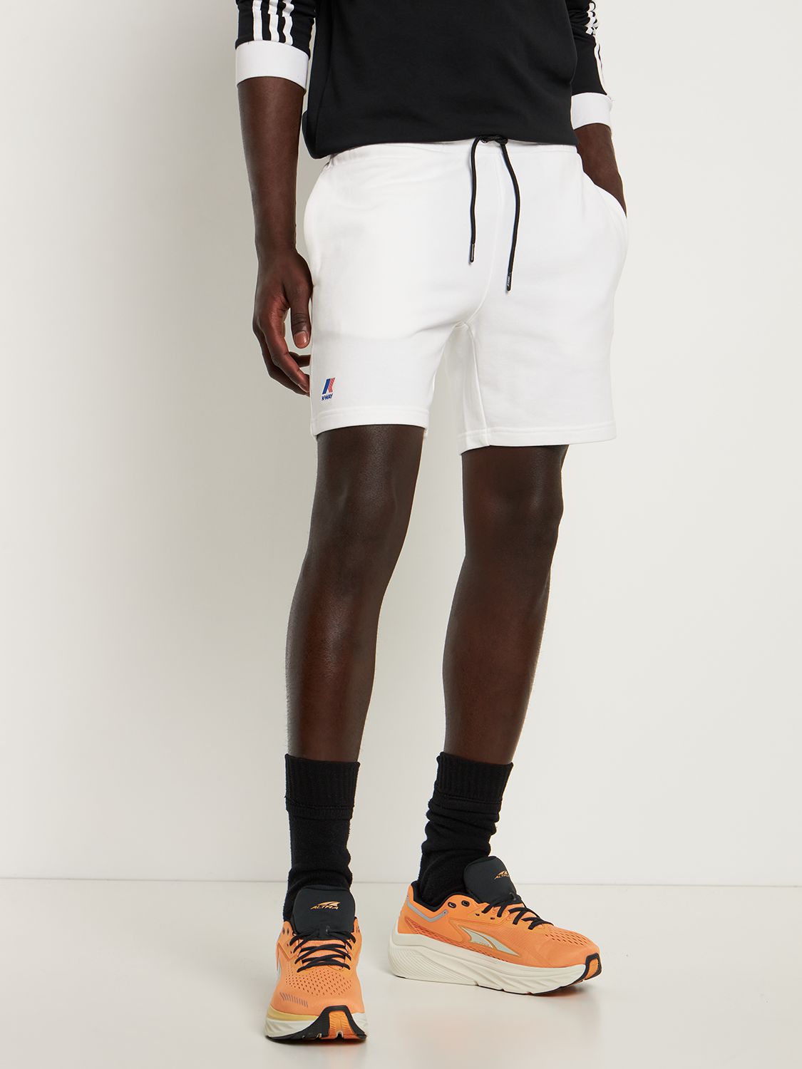 Shop K-way Le Vrai Dorian Shorts In White