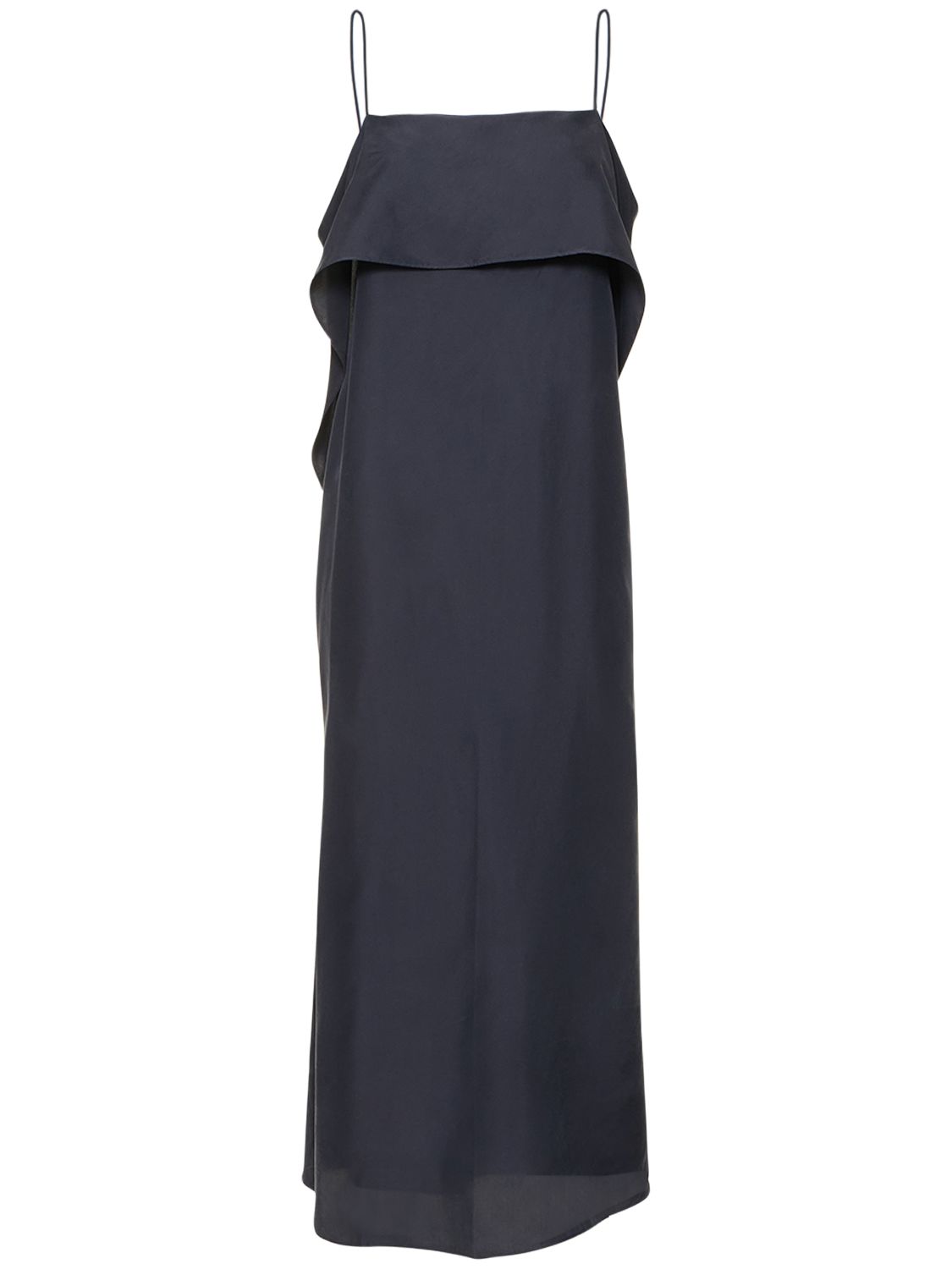 Robe Longue En Soie Drapée - TOTEME - Modalova