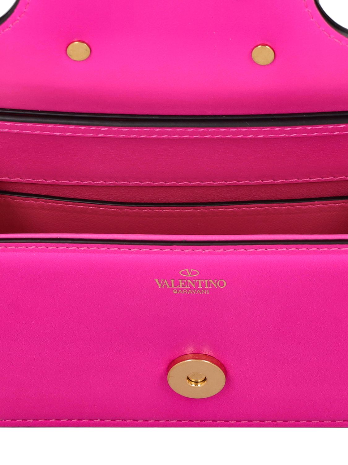 Shop Valentino Small Locò Leather Top Handle Bag In Pink