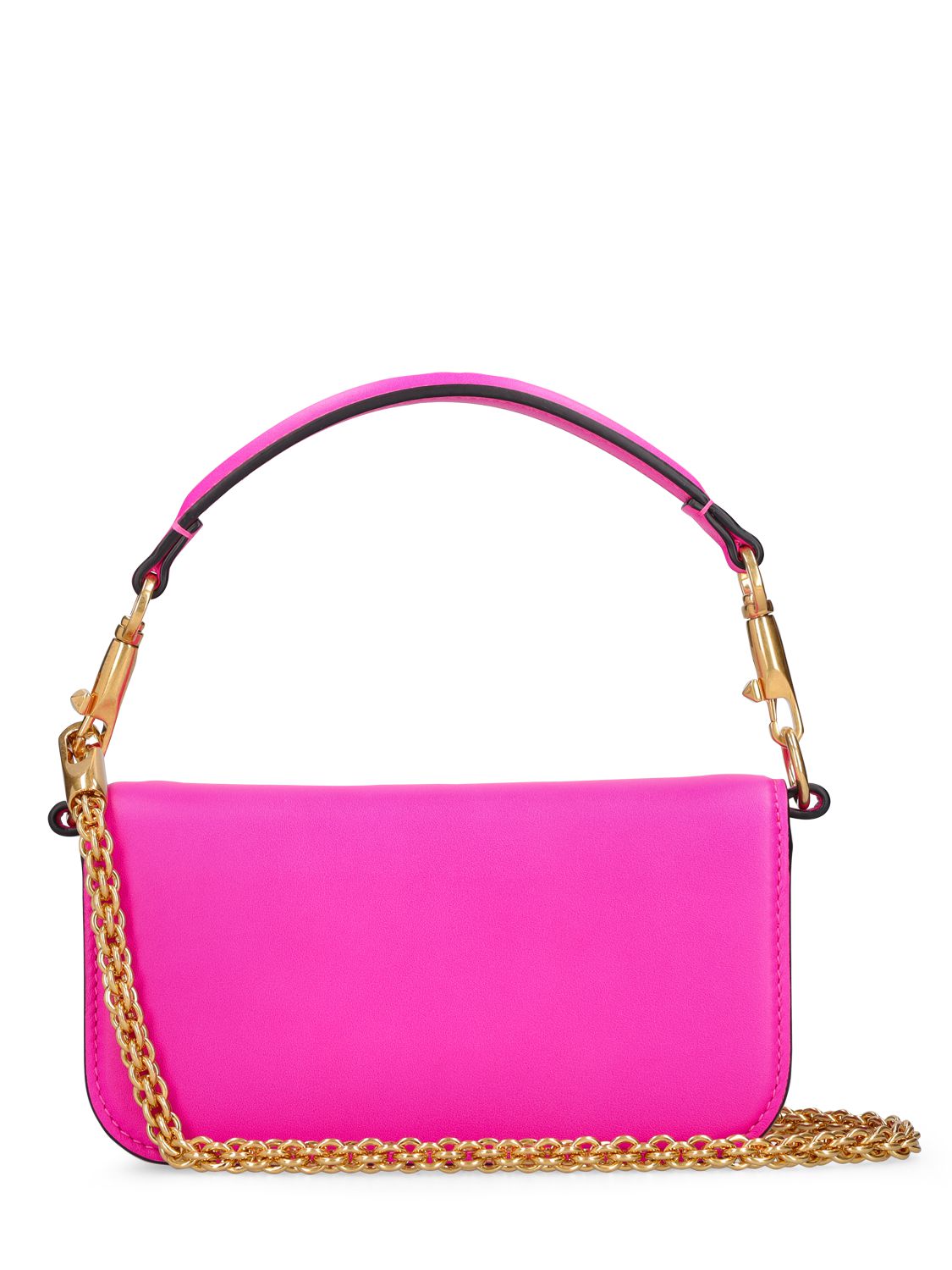 Shop Valentino Small Locò Leather Top Handle Bag In Pink