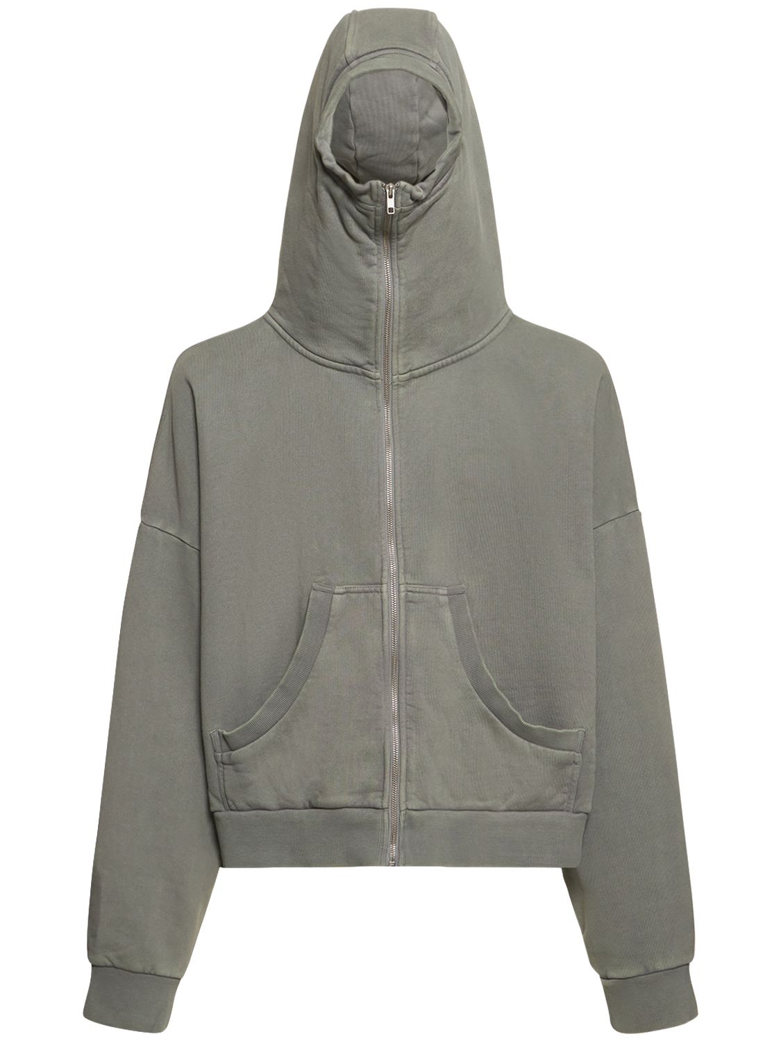 Entire Studios Full Zip Hooded Sweatshirt In Grey