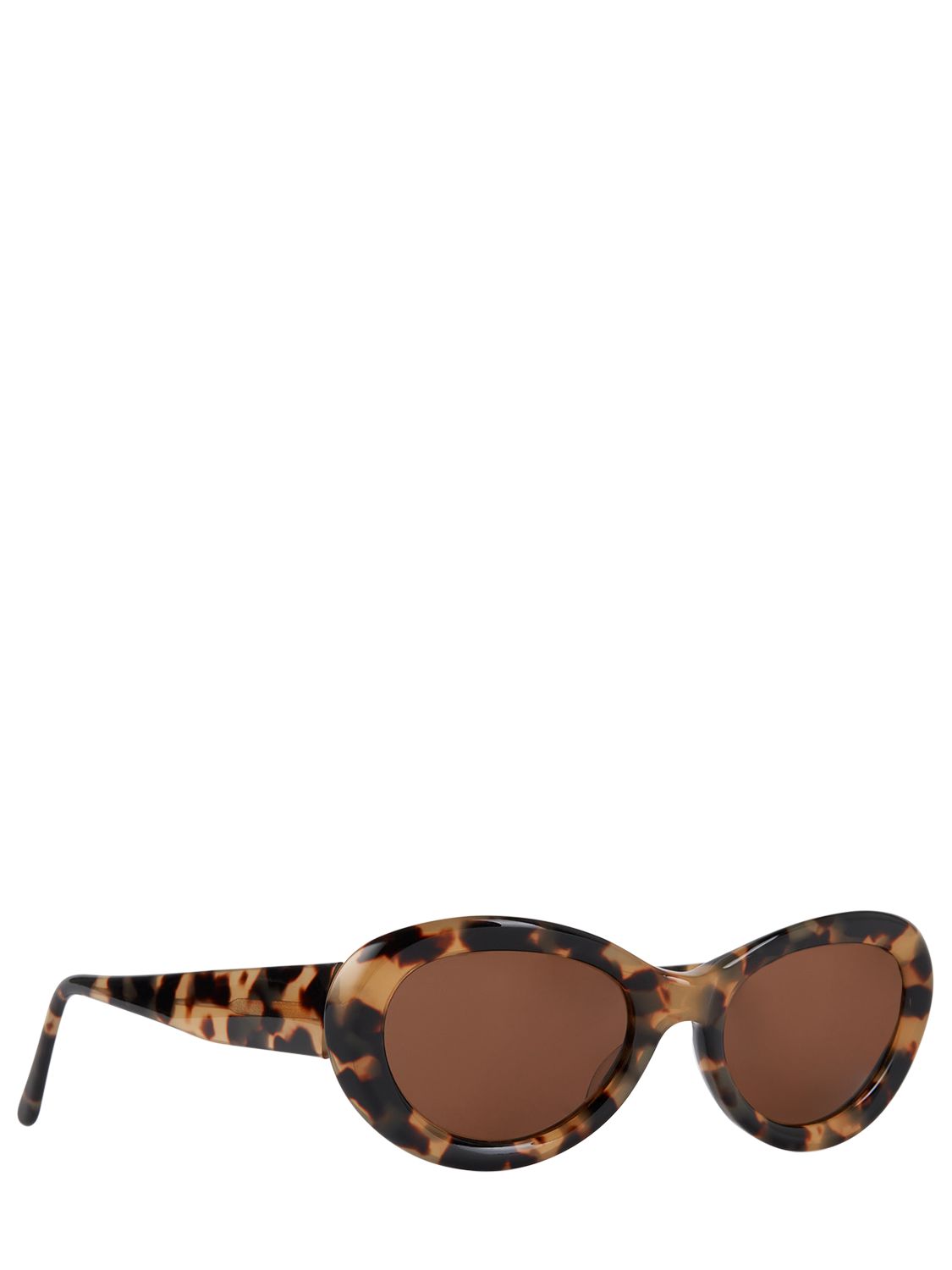 Shop Totême The Ovals Acetate Sunglasses In Tortoiseshell/brown