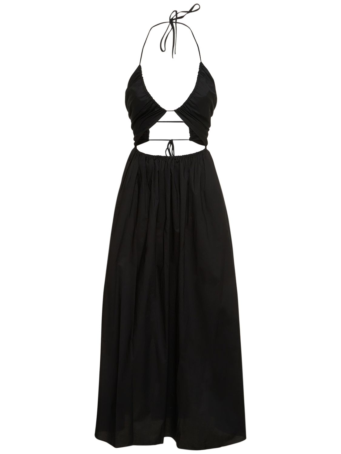 NA-KD x Lillie Grace V shape waist maxi dress in black
