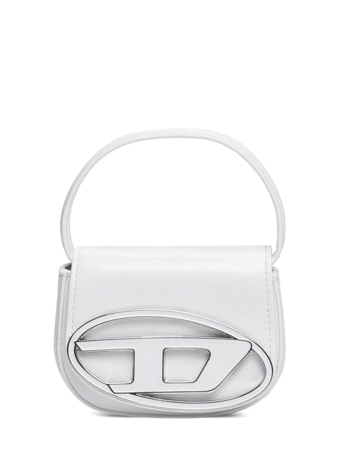 Diesel Xs 1dr Leather Top Handle Bag In White