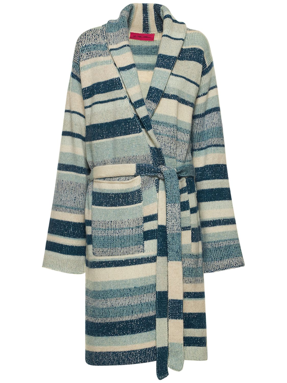 Striped Cashmere Long Robe