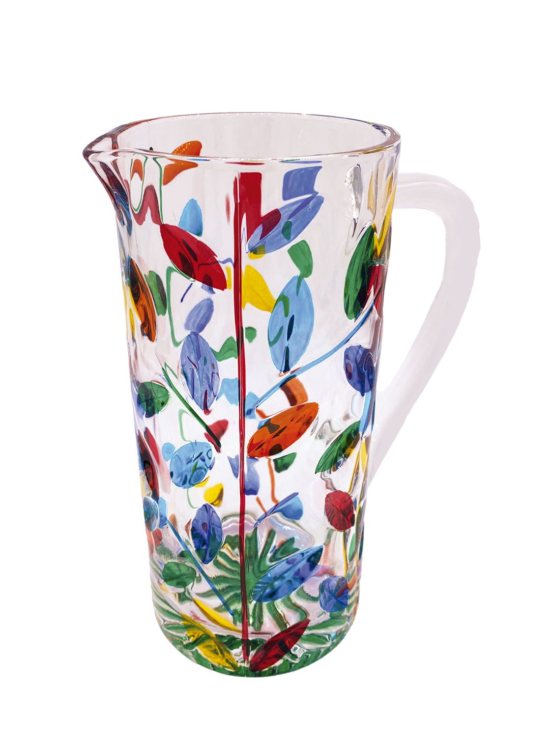 Les Ottomans Crystal Jug In Multicolor