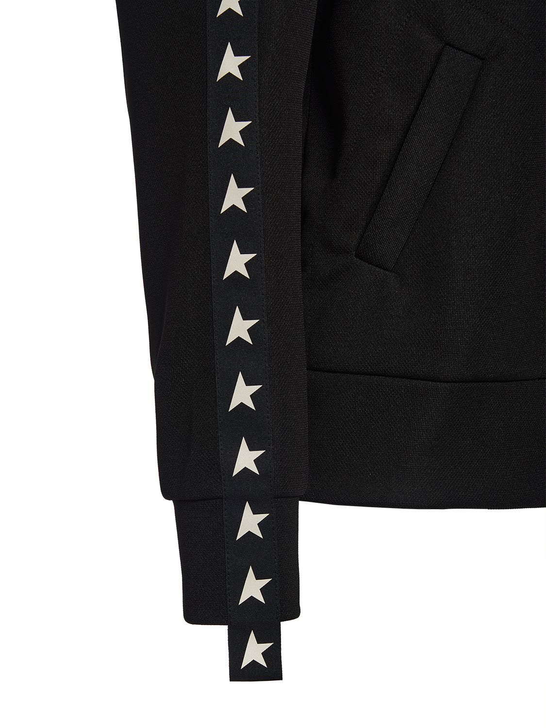 Shop Golden Goose Star Track Jersey Sweatshirt In Black